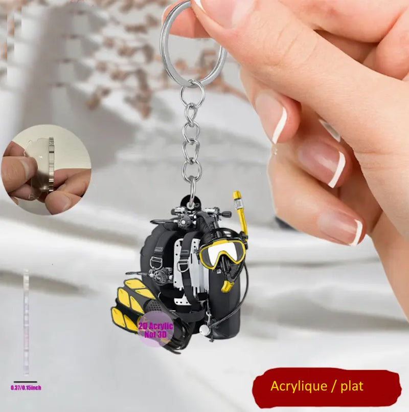 Porte-clef de plongée MacJos : Equipements