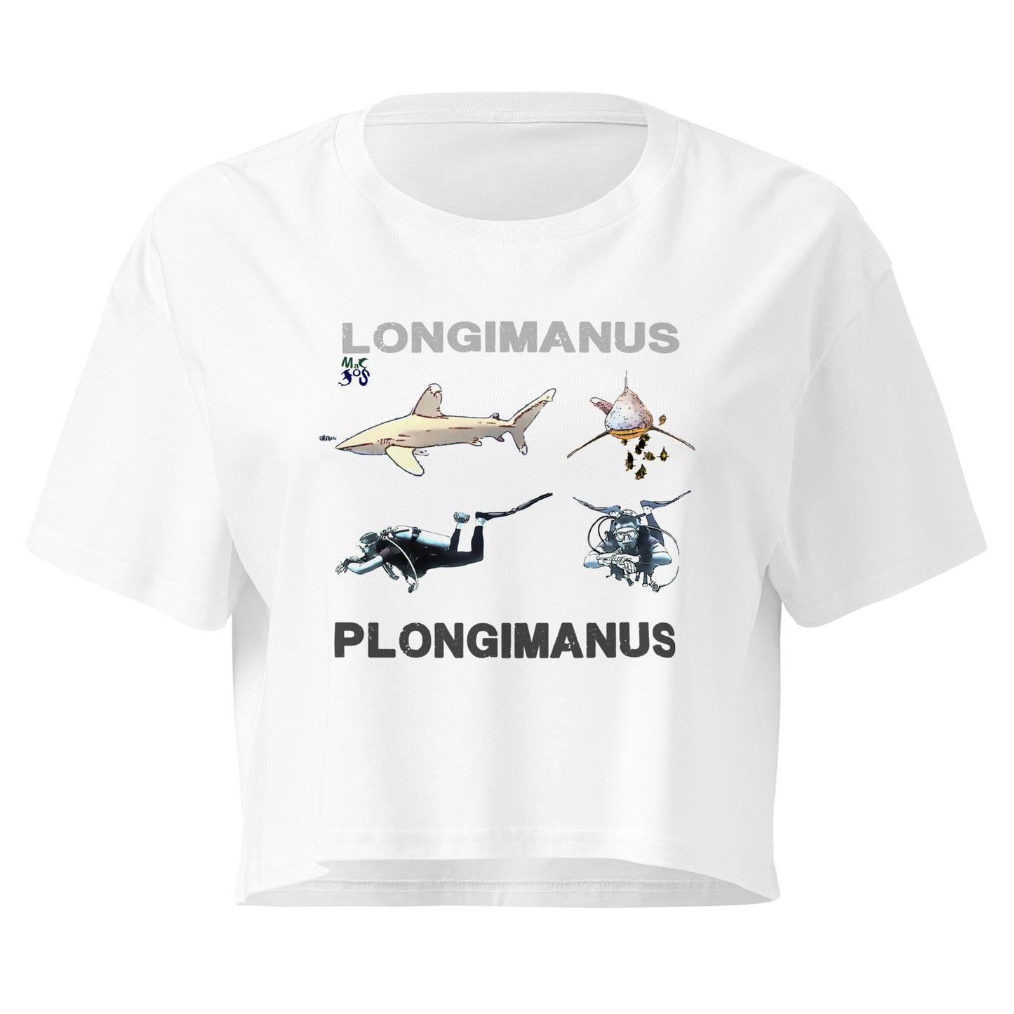 Crop top MacJos plongée Requin LONGIMANUS PLONGIMANUS