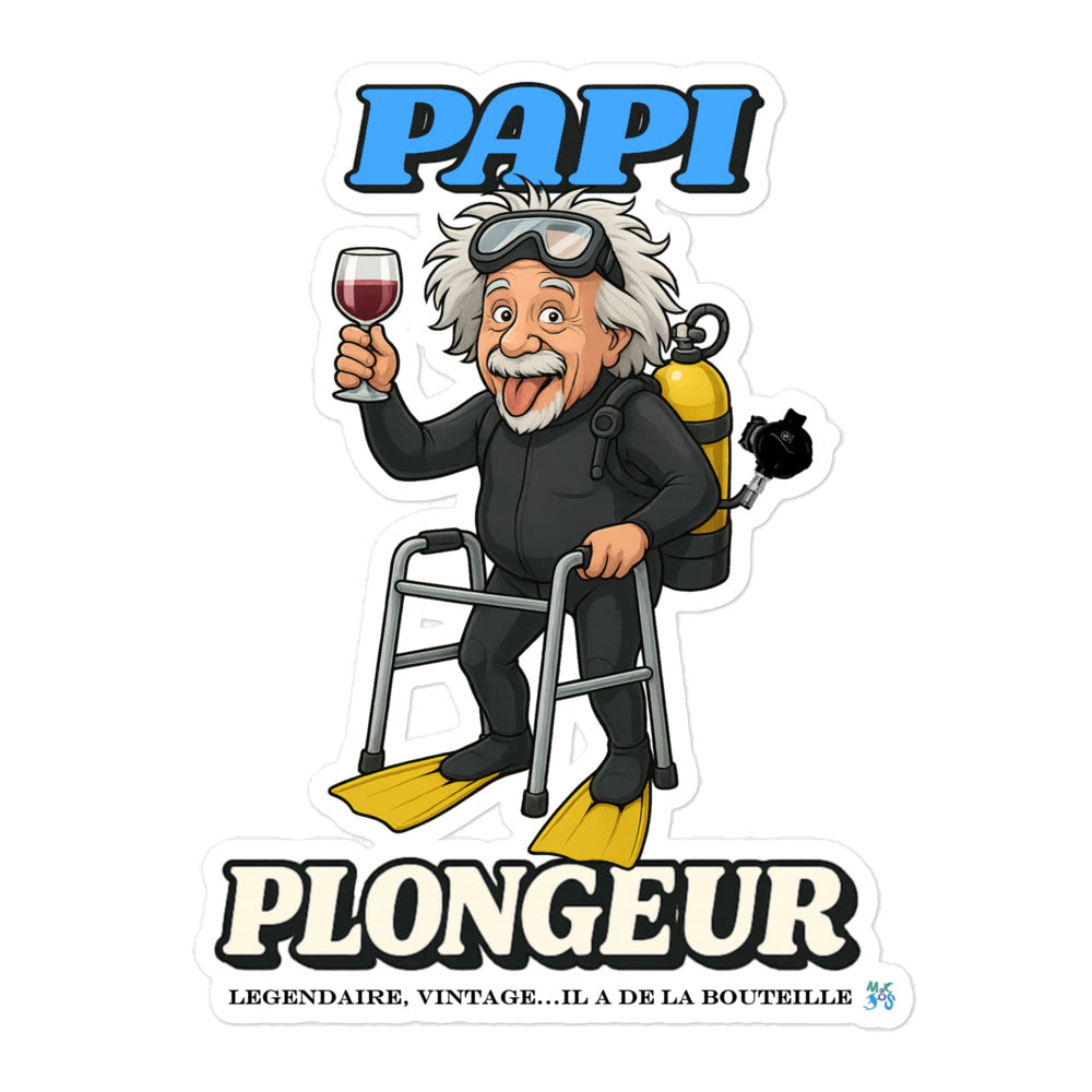 Autocollants MacJos Papi Plongeur Légendaire – plongée humour
