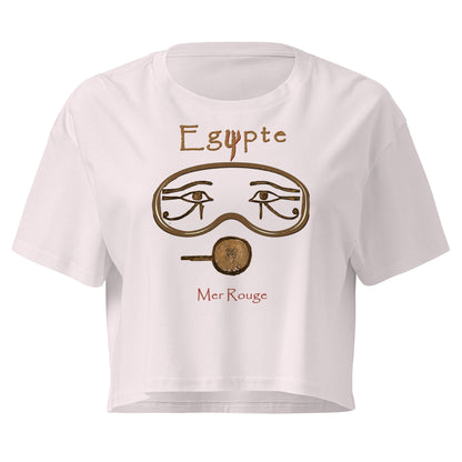 Crop Top blanc MacJos plongée egypte antique – Masque egyptien Mer Rouge