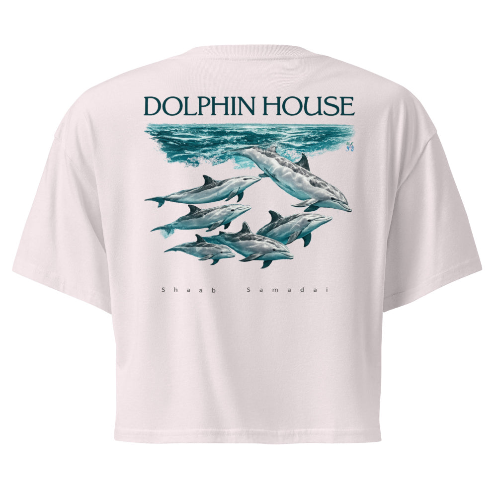 Crop top blanc MacJos Dolphin House