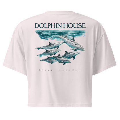 Crop top blanc MacJos Dolphin House