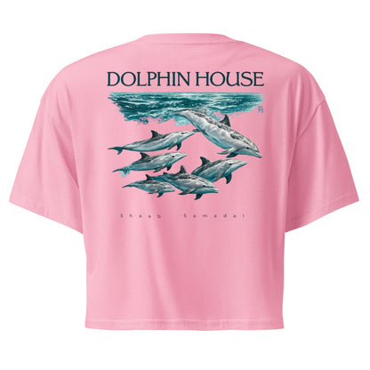 Crop top rose MacJos Dolphin House