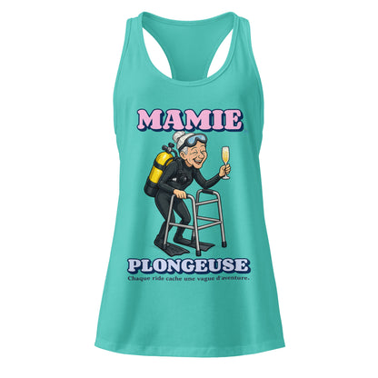Débardeur turquoise MacJos Mamie Plongeuse
