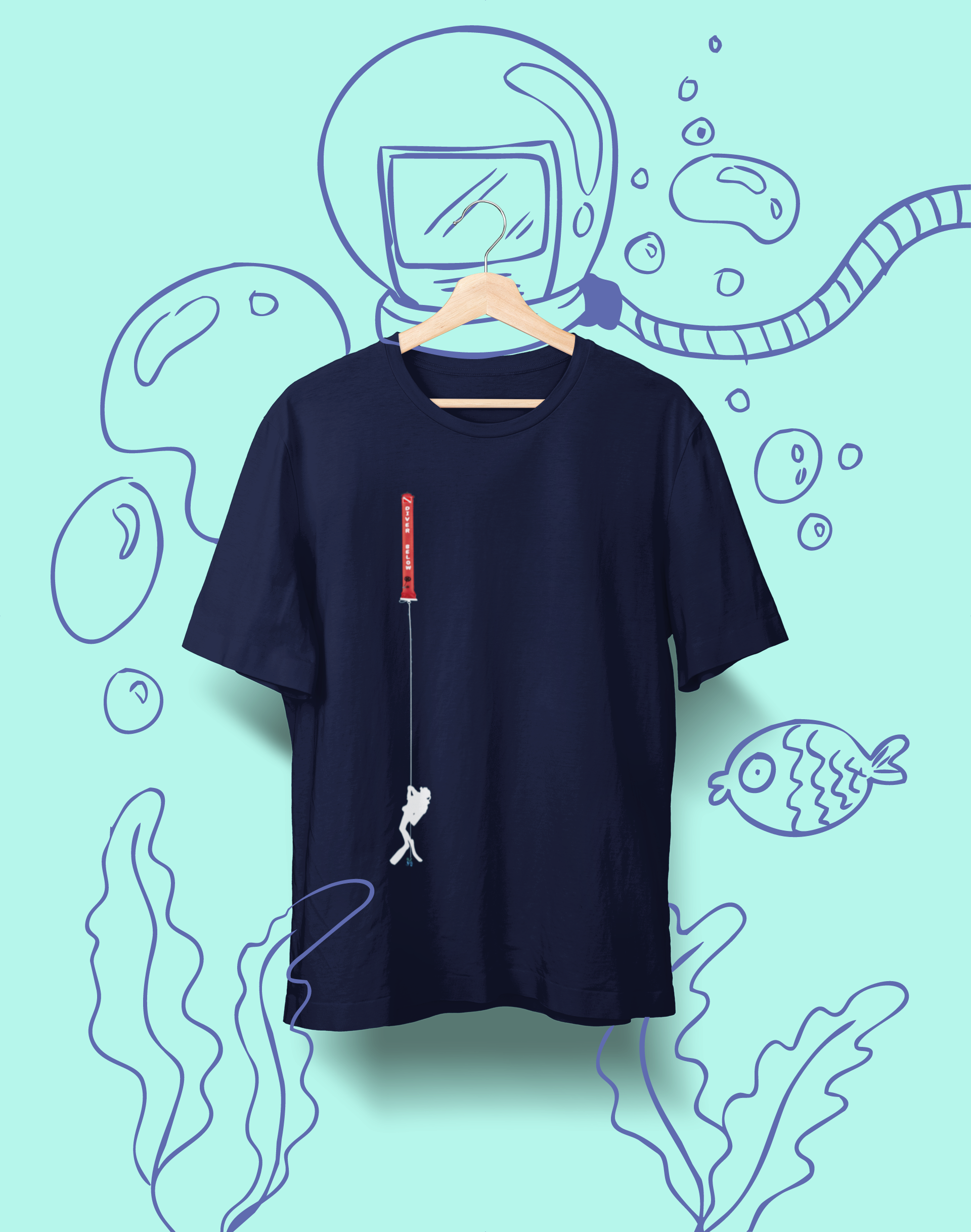 T-shirt bio plongée-Stock : Parachute - MacJos