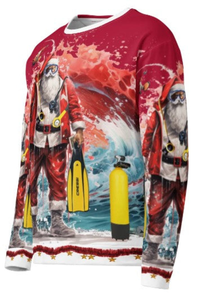 SWEAT PULL DE NOËL plongée père noël plongeur