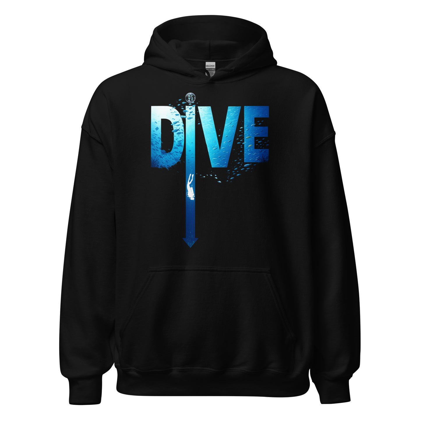 Sweat capuche de plongée MacJos DIVE Flèche - plongée dans le bleu