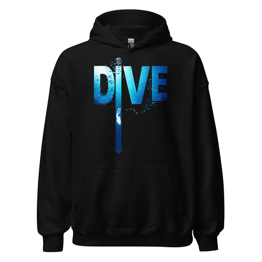 Sweat capuche de plongée MacJos DIVE Flèche - plongée dans le bleu