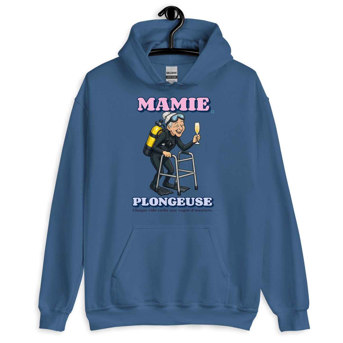 Sweat à capuche femme MacJos Mamie Plongeuse