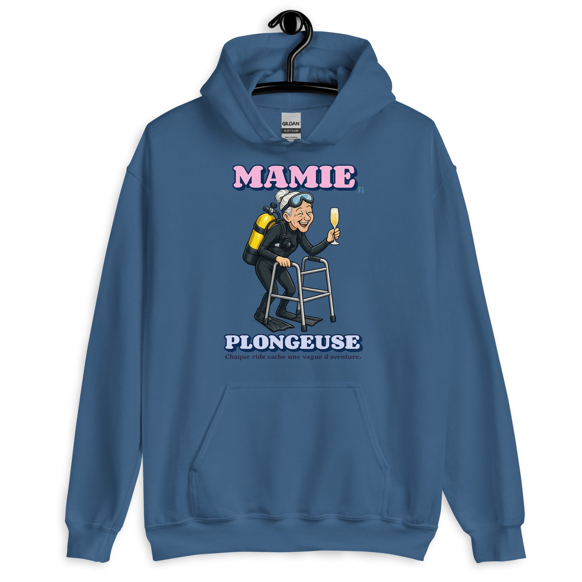 Sweat à capuche femme MacJos Mamie Plongeuse