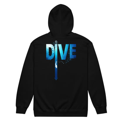 Sweat capuche zip plongée MacJos DIVE Flèche - plongée dans le bleu