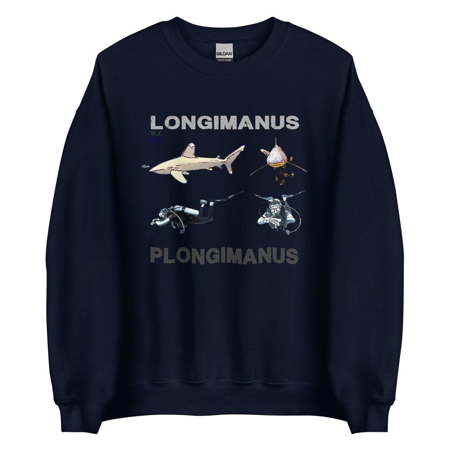 Sweat classic MacJos plongée Requin LONGIMANUS  PLONGIMANUS