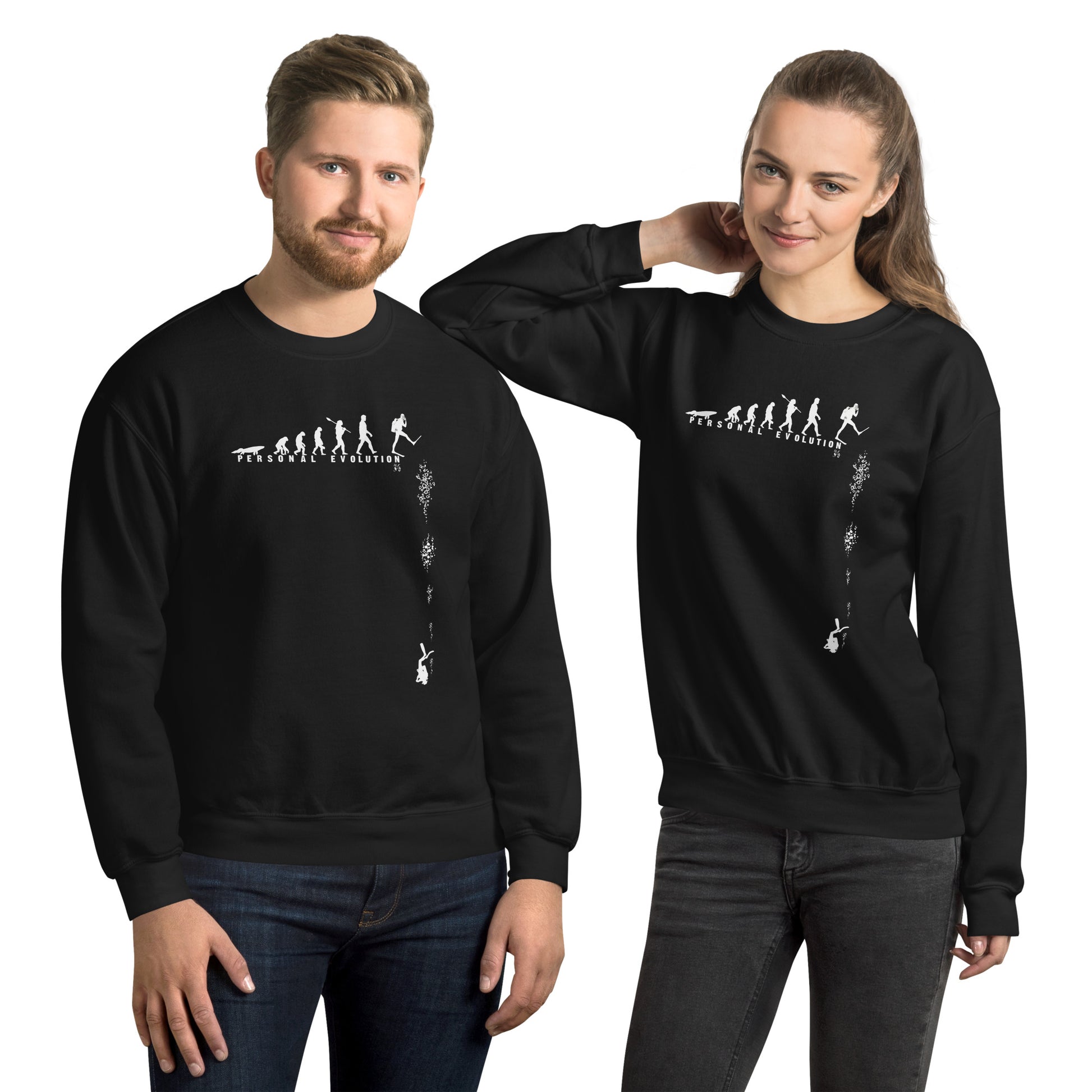 Sweat unisexe acier MacJos Évolution du plongeur