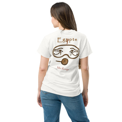 T-shirt bllanc MacJos plongée egypte antique – Masque egyptien Mer Rouge
