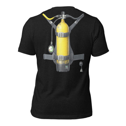T-shirt homme MacJos plongée trompe-l’œil Bouteille dans le dos
