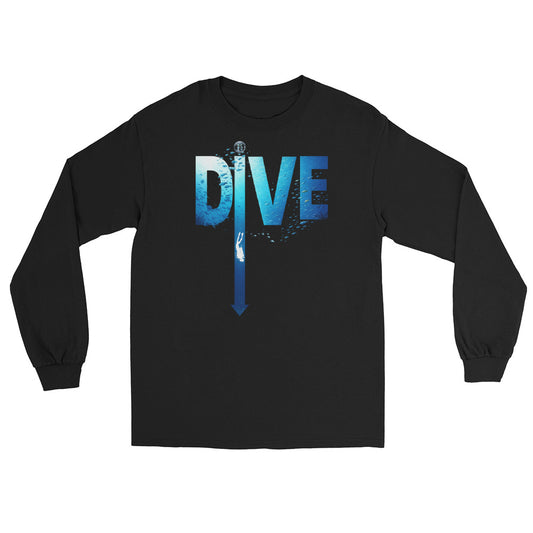 T-shirt manche longue MacJos DIVE Flèche - plongée dans le bleu