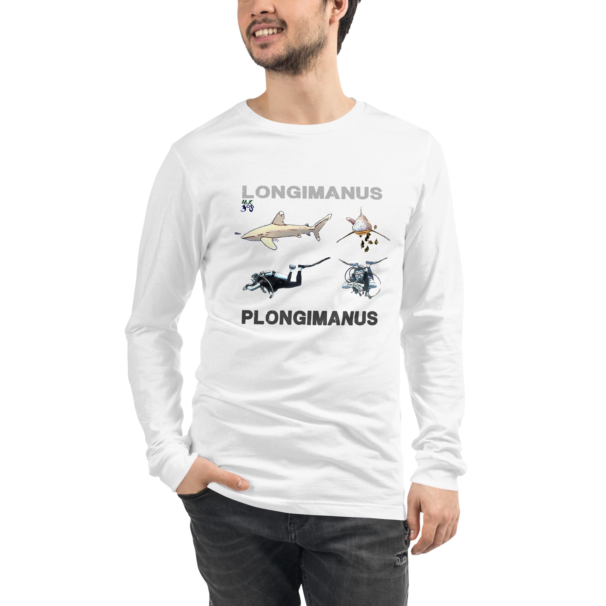 T-shirt manche longue MacJos plongée Requin LONGIMANUS  PLONGIMANUS