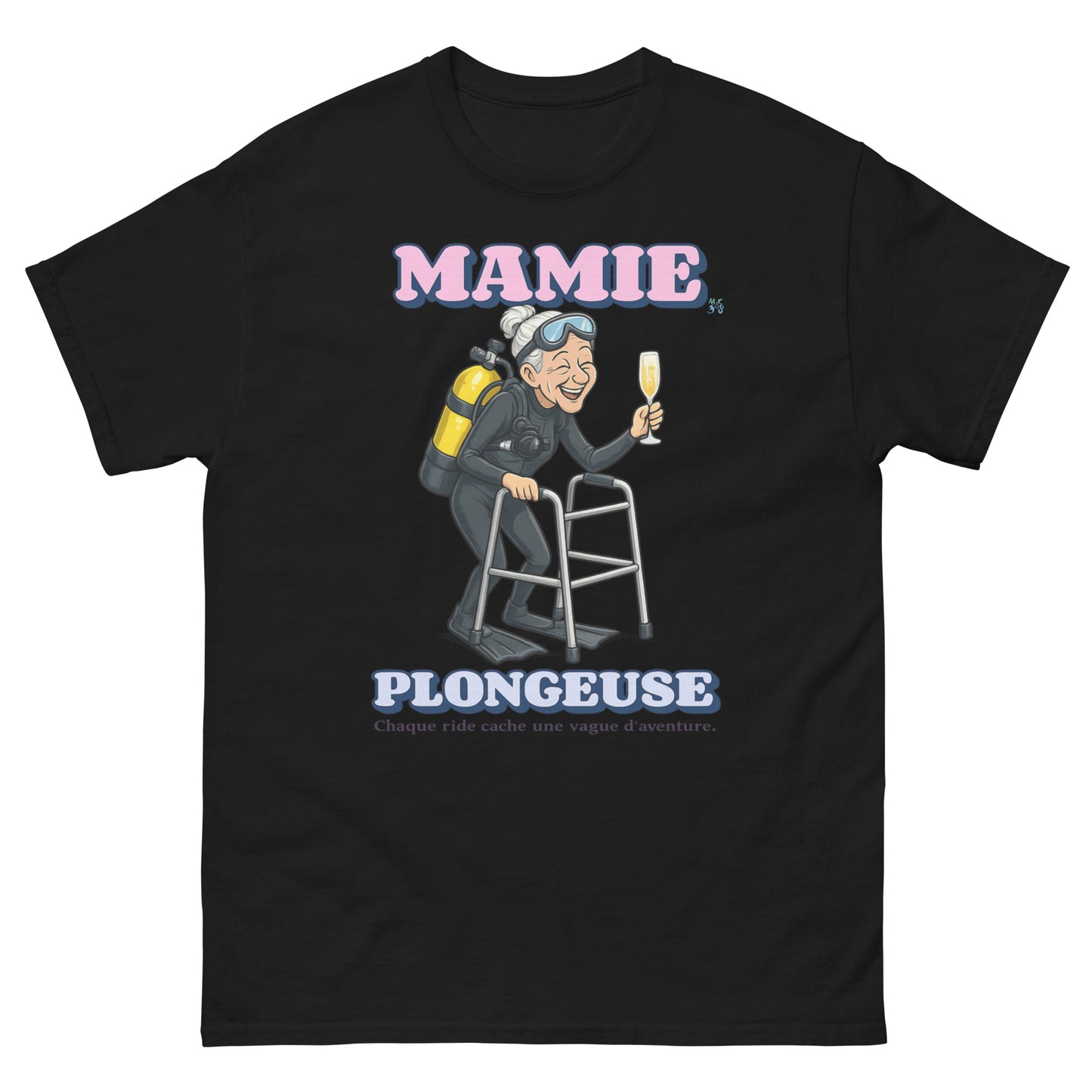 T-shirt noir MacJos Mamie Plongeuse