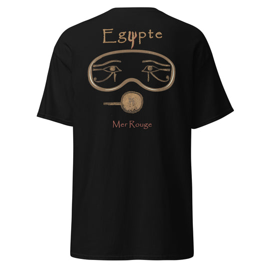 T-shirt noir MacJos plongée egypte antique – Masque egyptien Mer Rouge
