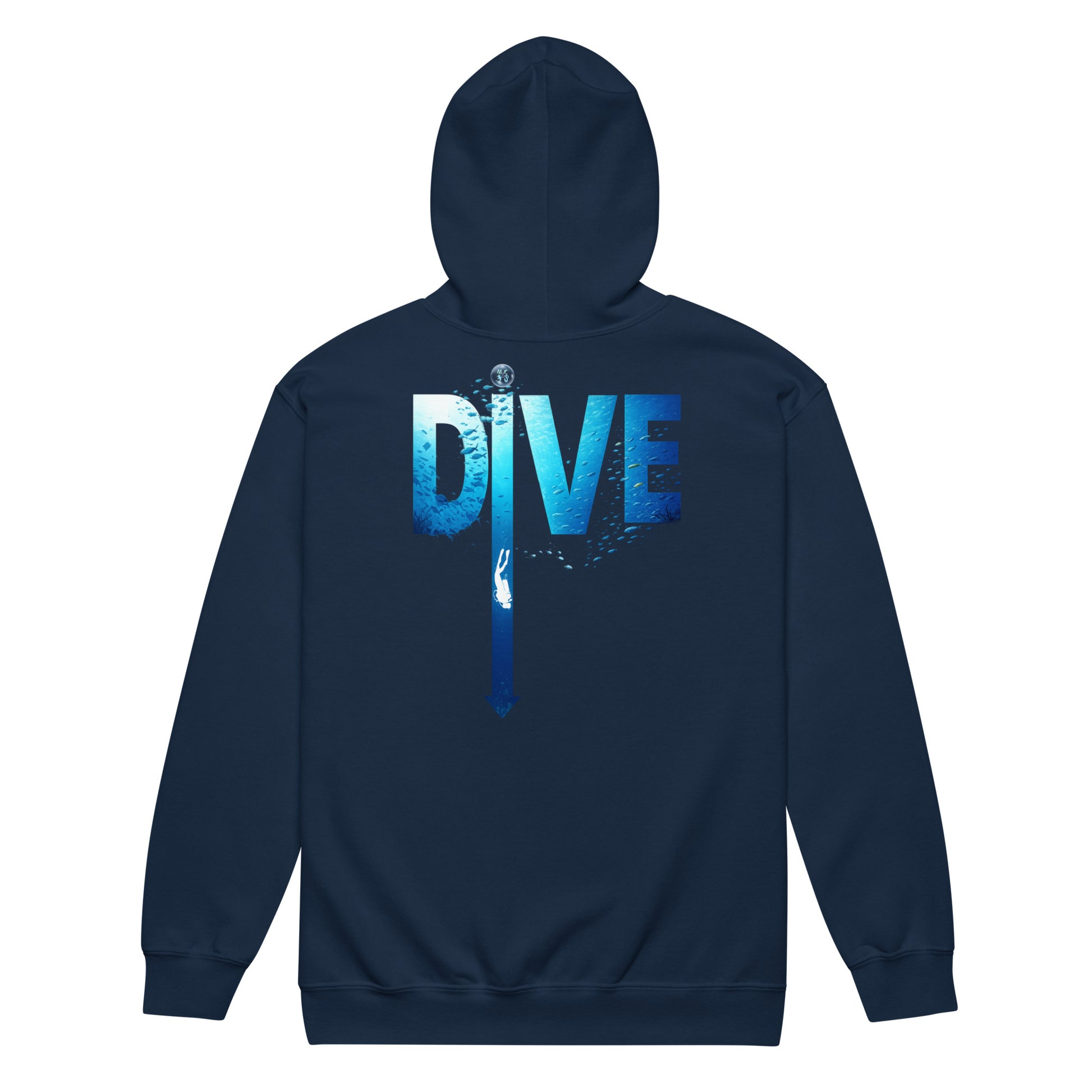 Veste capuche zip plongée MacJos DIVE Flèche - plongée dans le bleu