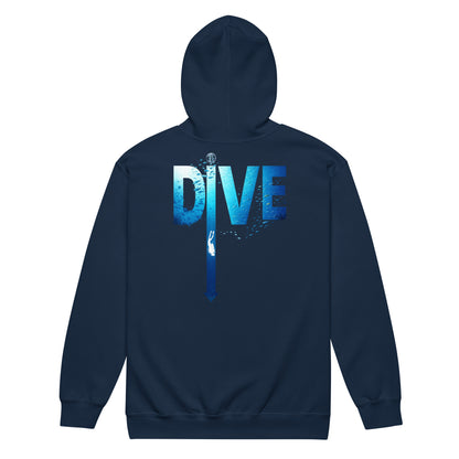 Veste capuche zip plongée MacJos DIVE Flèche - plongée dans le bleu