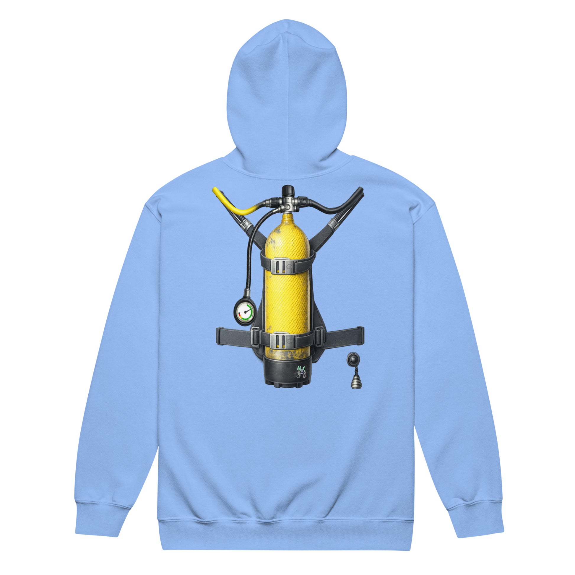 Veste zip plongée trompe-l’œil bouteille dans le dos | MacJos