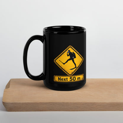 Mug plongée MacJos Panneau australien vintage Passage de Plongeur