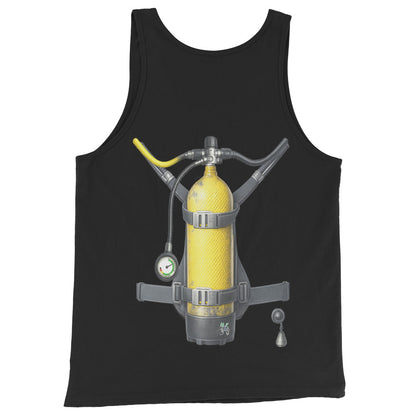 debardeur noir plongee trompe-l’oeil bouteille dans le dos | MacJos