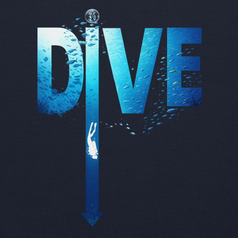 design de plongée MacJos DIVE Flèche - plongée dans le bleu