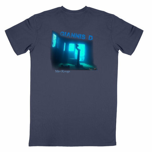 T-shirt Unisexe Classique Giannis D épave MacJos - dos_bleumarine