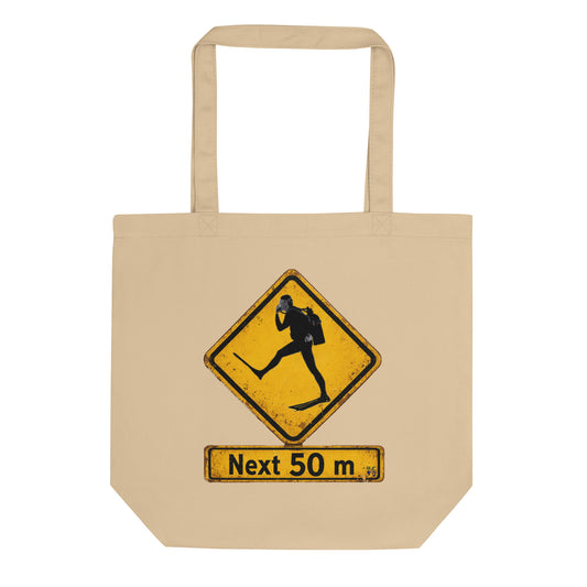 Tote bag plongée MacJos Panneau australien vintage Passage de Plongeur