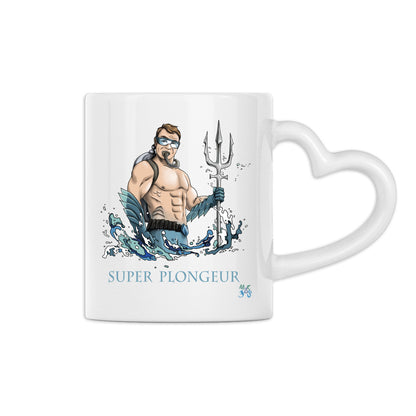 Mug coeur Super plongeur par Macjos
