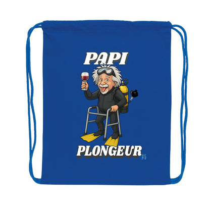 Sac à dos à cordelettes recyclé PAPI plongeur - face_1