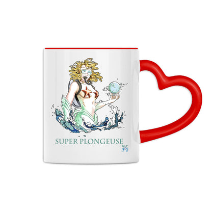 Mug coeur Super plongeuse par Macjos