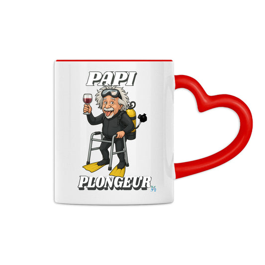 Mug plongeur – "PAPI PLONGEUR" – Cadeau drôle pour passionnés de plongée  - face_1