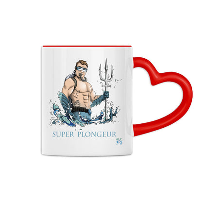 Mug coeur Super plongeur par Macjos