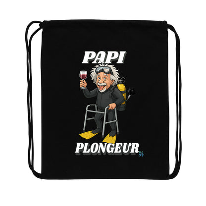 Sac à dos à cordelettes recyclé PAPI plongeur - face_2