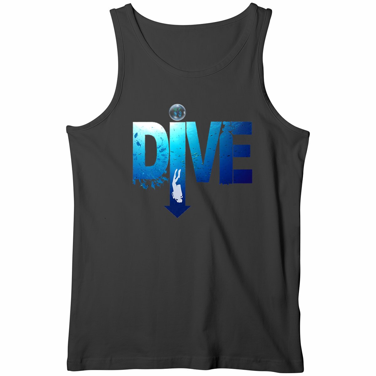 debardeur plongée MacJos DIVE - face_noir