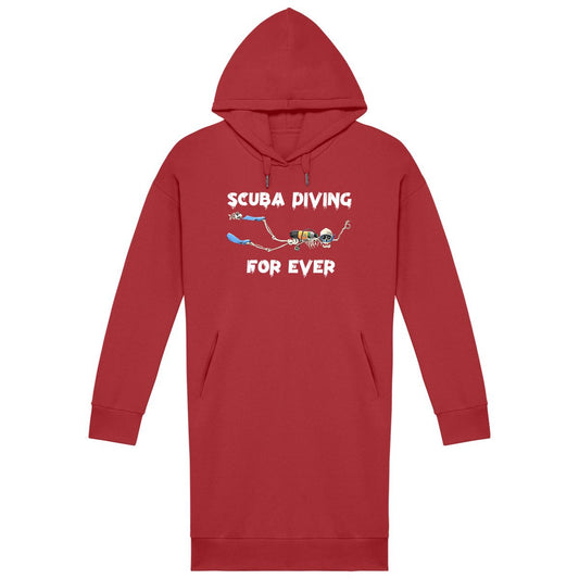 robe sweat à capuche MacJos scuba diving for ever : squelette plongeur