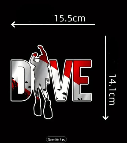 Autocollant MacJos en Vinyle : DIVE Plongeur - MacJos