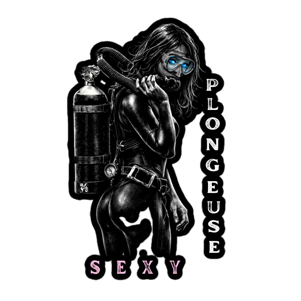 Autocollant plongée MacJos Sexy plongeuse