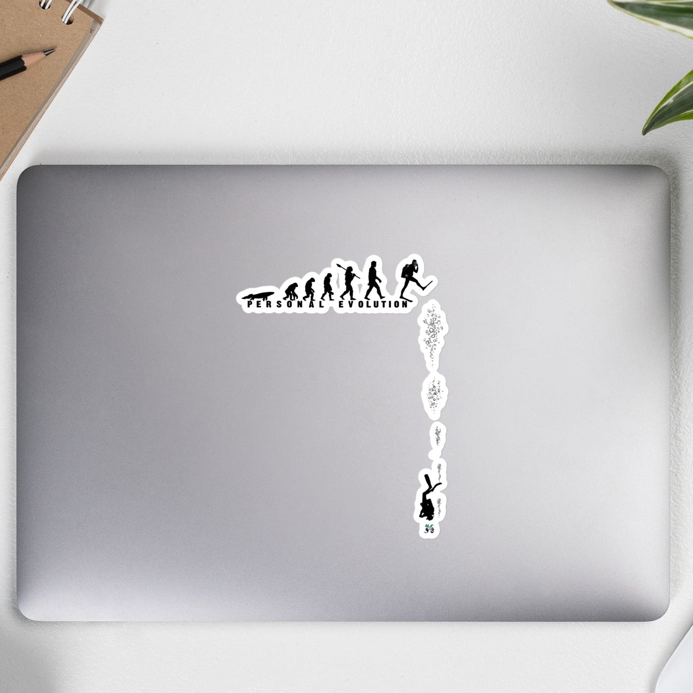 Sticker MacJos Évolution du plongeur-