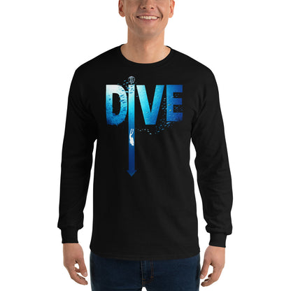 T-shirt manche longue MacJos DIVE Flèche - plongée dans le bleu