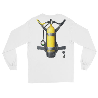 T-shirt manche longue plongée trompe-l’œil bouteille dans le dos | MacJos