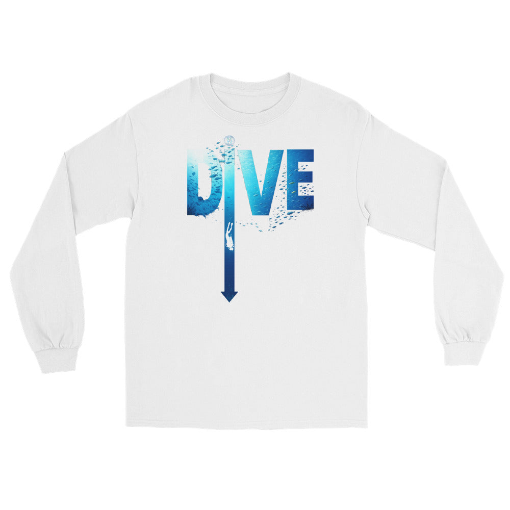 T-shirt manche longue MacJos DIVE Flèche - plongée dans le bleu