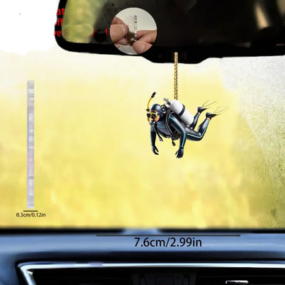 Ornement à suspendre MacJos : plongeur sous la mer - MacJos