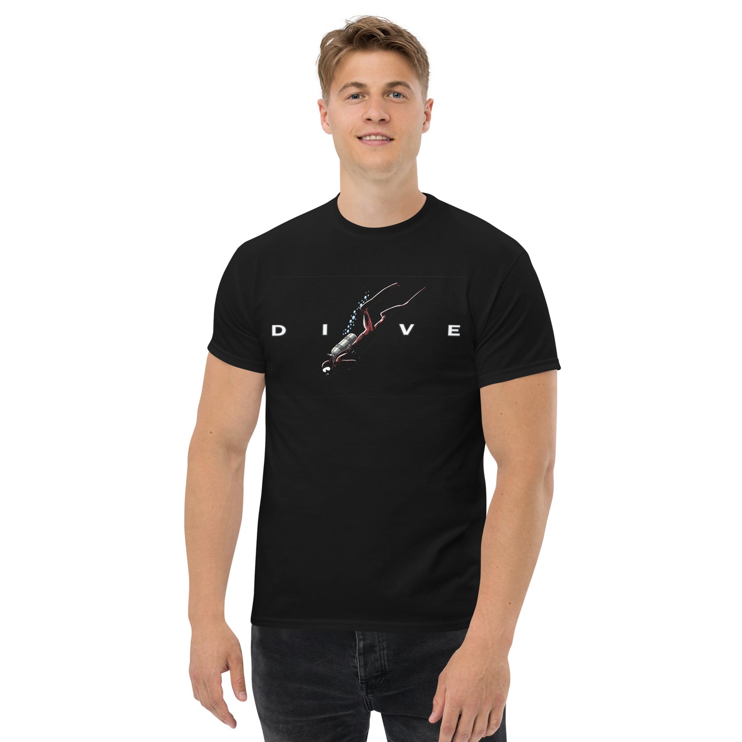 T-shirt classique unisexe DIVE plongée de nuit