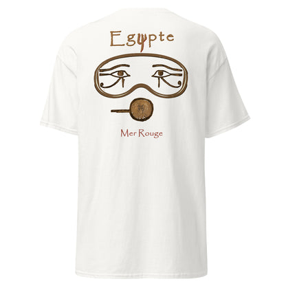 T-shirt blanc MacJos plongée egypte antique