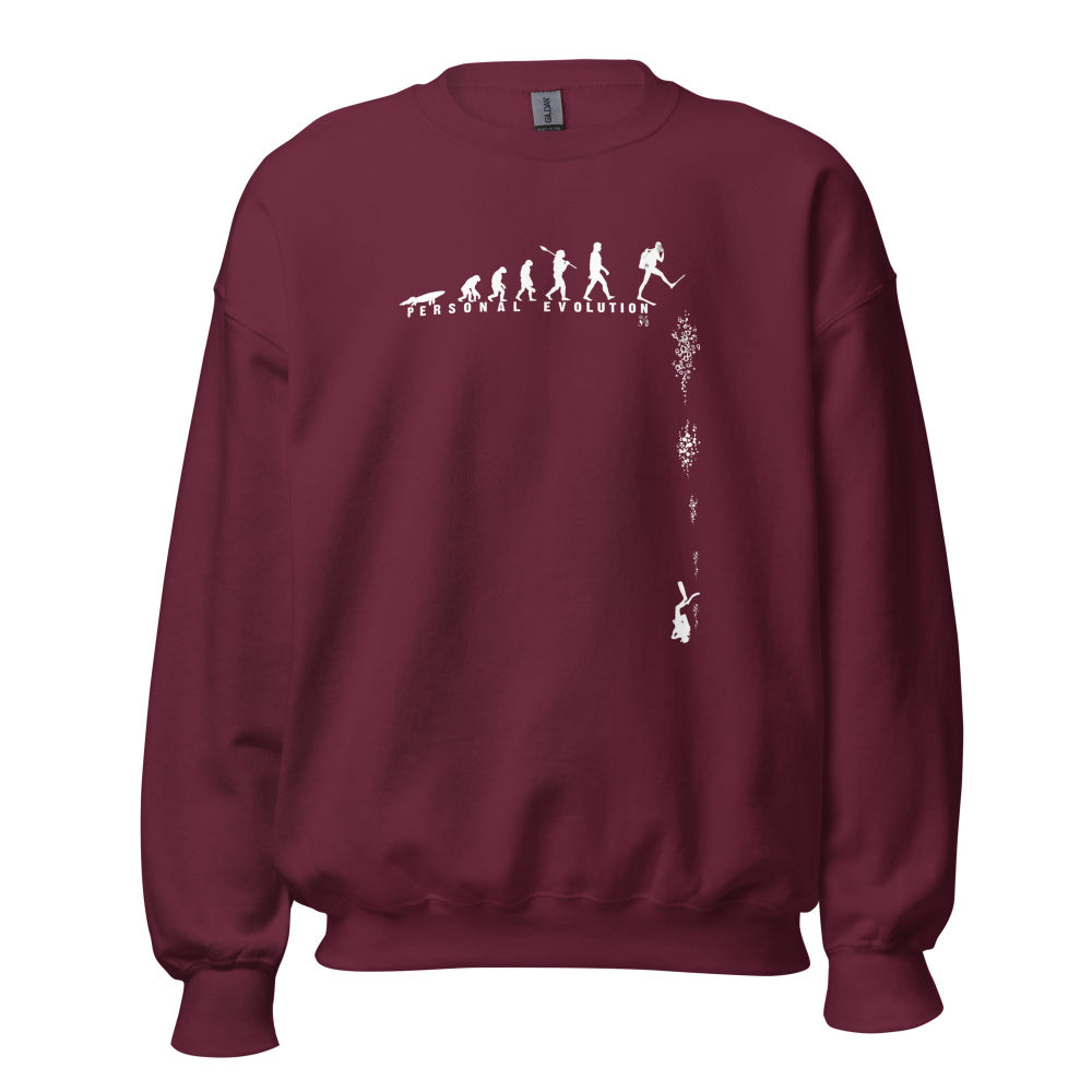 Sweat unisexe acier MacJos Évolution du plongeur