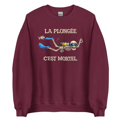 T-shirt manche longue Humour plongée MacJos – La plongée, c’est mortel